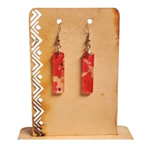 Blossom Ember Acrylic Drop Earrings